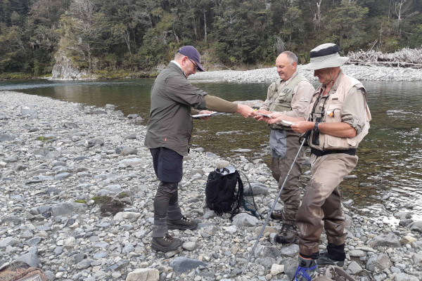 A Fish Game ranger checking backcountry licences in the Upper Rangitikei Hamish Carnachan
