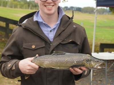 Bryson Carraher heaviest brown trout 1.6kg