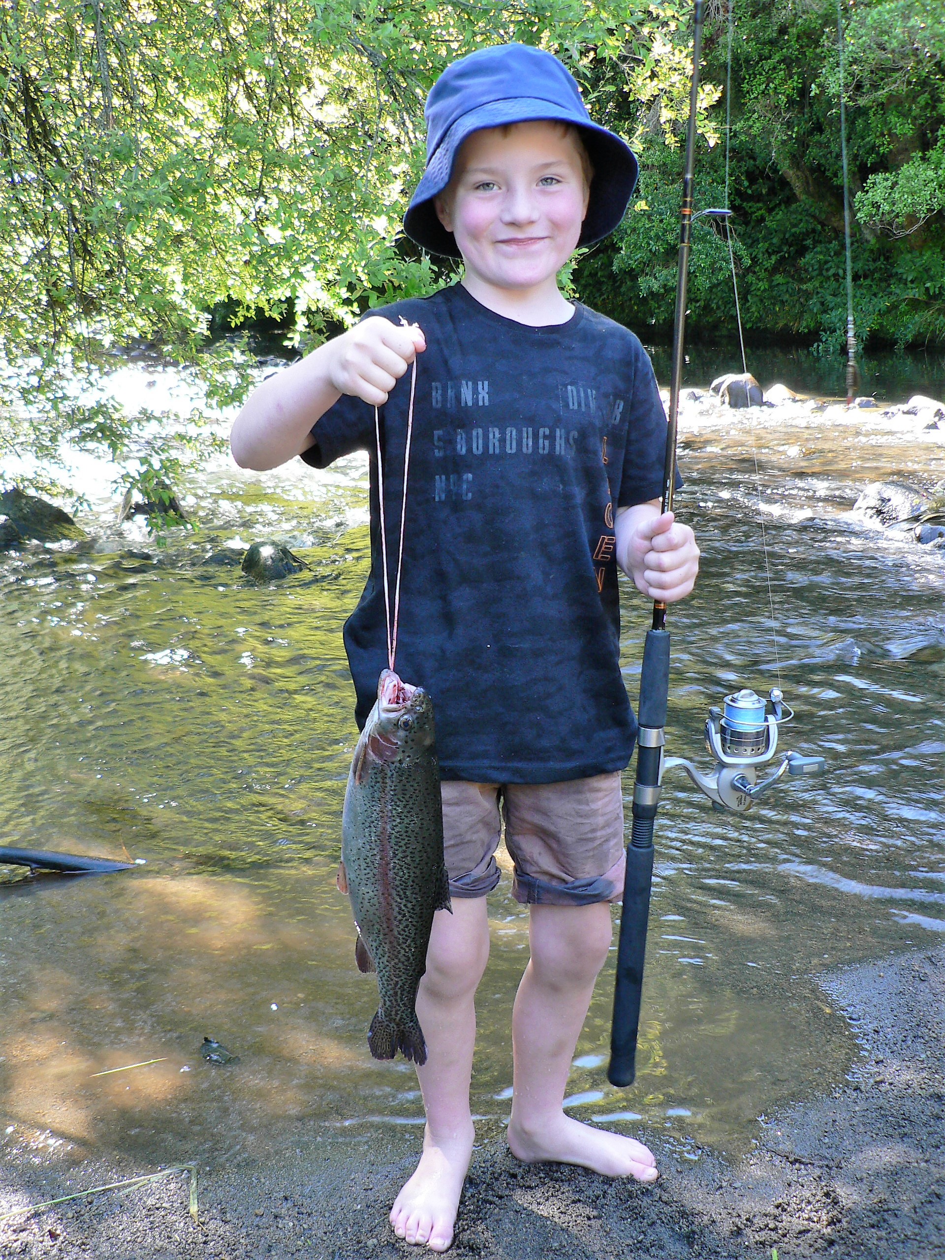 TRL3Jan19. Success Adan Ashcroft with his catch