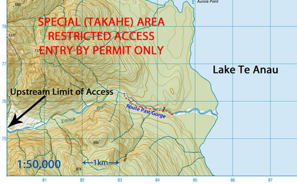 southland ettrick burn controlled fishery map