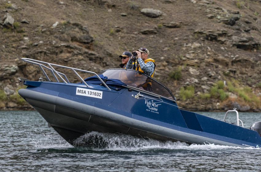 Angler survey fishing for data on Lake Hawea