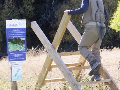 Crossing Mataura access stile