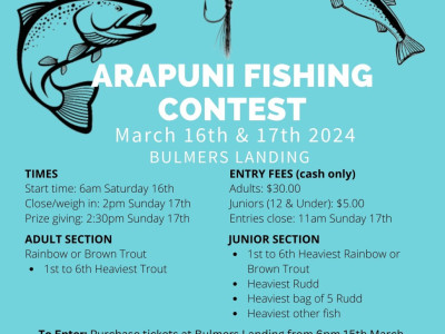 Arapuni Fishing Contest 2024