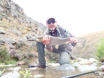 CSIRL25Jan01 Angler Paul with his 4.5lb brown trout part of his trifecta of trout catch earlier this month