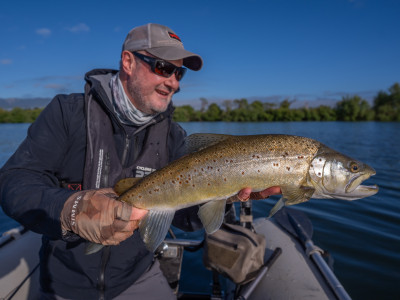 Andrew Harding with bar of lower Ruamahanga gold