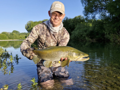 WFR2425 33 Kyle Adams fly fishing 6.25lb brown trout flyfishing Nov 2024 16 soft hackle nymph 6 catch and release