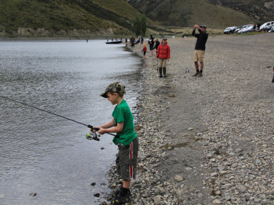 WFR1 Caption Amglers enjoying Lake Lyndon the closest lake for Christchurch anglers