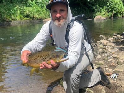 Andrew Davies with a Taranaki Ringplain brown
