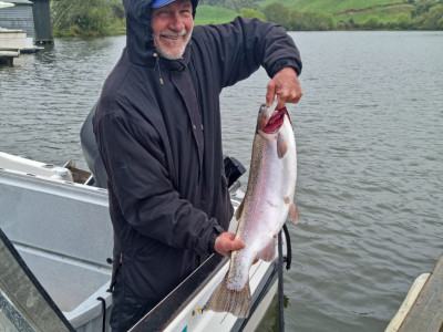 Happy angler at Lake Rotoiti opening day 2022