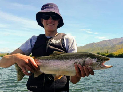 WFR1819.31Jake Hall and his 3.5lb Lake Benmore rainbow trout