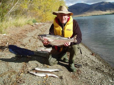 WFR1819.57 Some great Lake Benmore rainbow trout harvested on a Mid Canterbury Anglers Club trip
