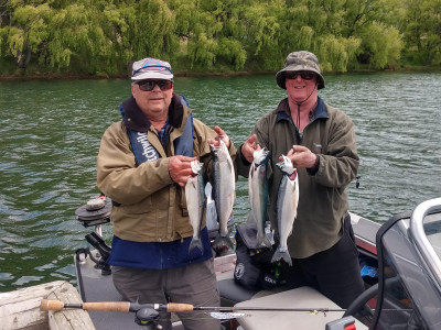 WFR1920.55A very successful sockeye fishing outing on the Ahuriri Arm of Lake Benmore
