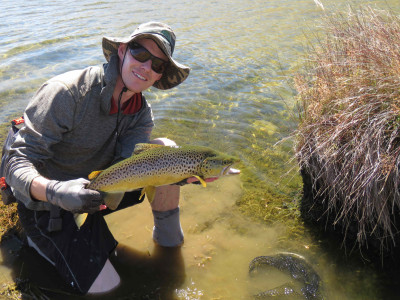 WFR1819.46 The author and his high country brown trout from an overlooked spot X credit R Adams