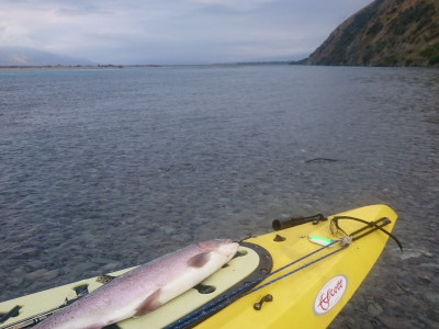 WFR1718.40 Jaydes rainbow from his salmon fishing trip 
