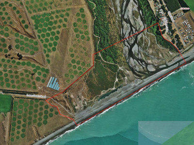 WFR1819.27 the area of interest at the Ashburton River mouth for the ECan survey