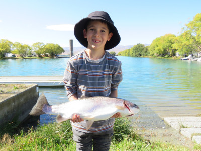 WFR2324 69 Gregory Walmsley and his big rainbow from Lake Benmore Photo R Adams