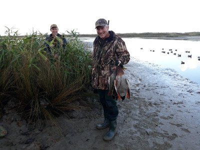 Local Hunters Matthew Lowe and Glen Kingan with a few birds from day two of opening weekend