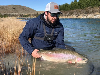 Lance Gill caught this stunning rainbow trout during the 2021 Spring Season photo by Ben Sowry