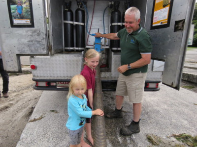 Fish release Tarawera Hollie and Jade King 2