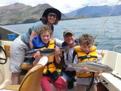 South island family fishing