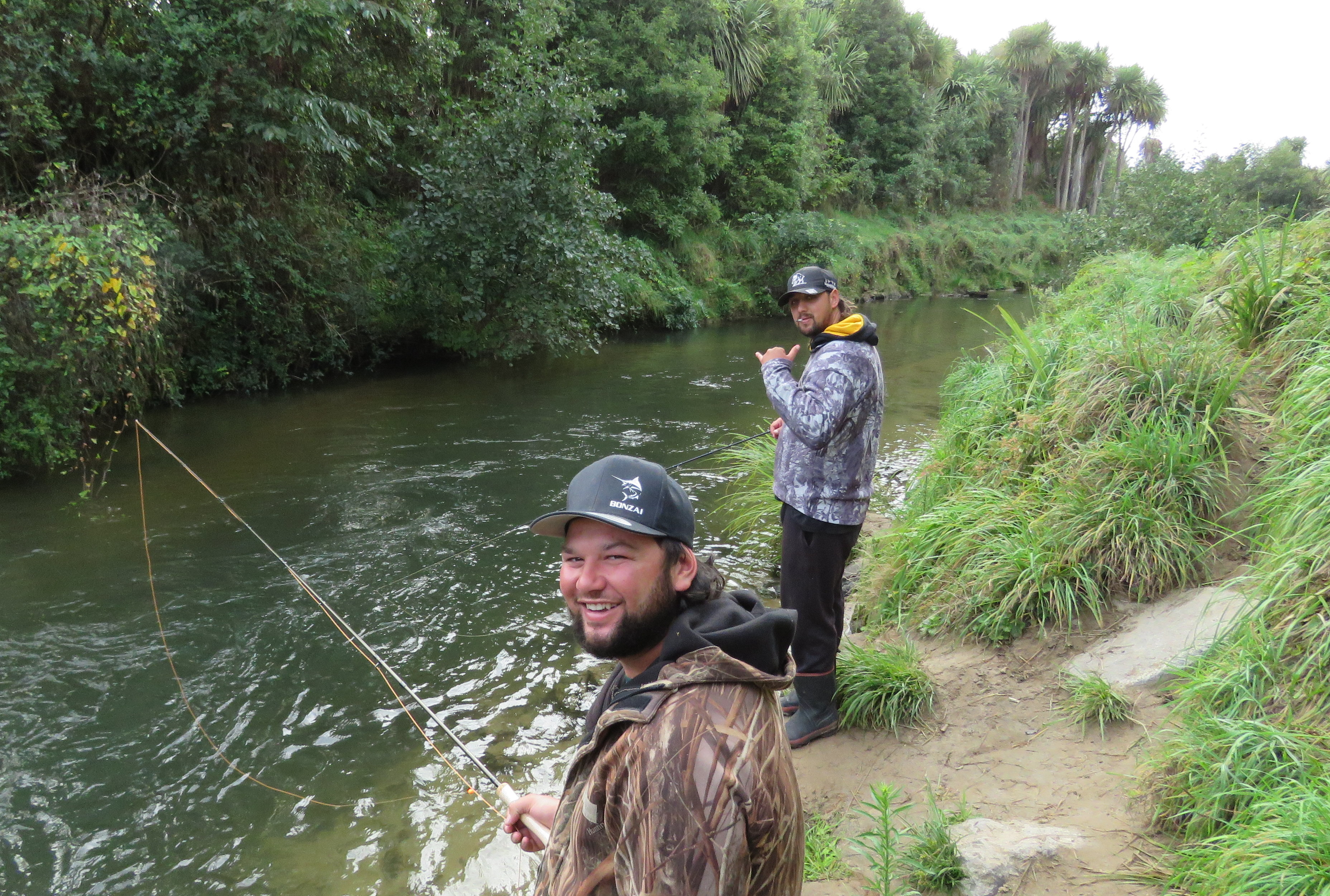 Anglers on the Ngongotaha Stream 2 April 2019