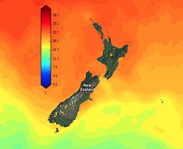 N 3 Warm sea temps