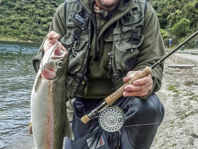 Mike Dorman of Rotorua with a Tarawera rainbow from 2020 1