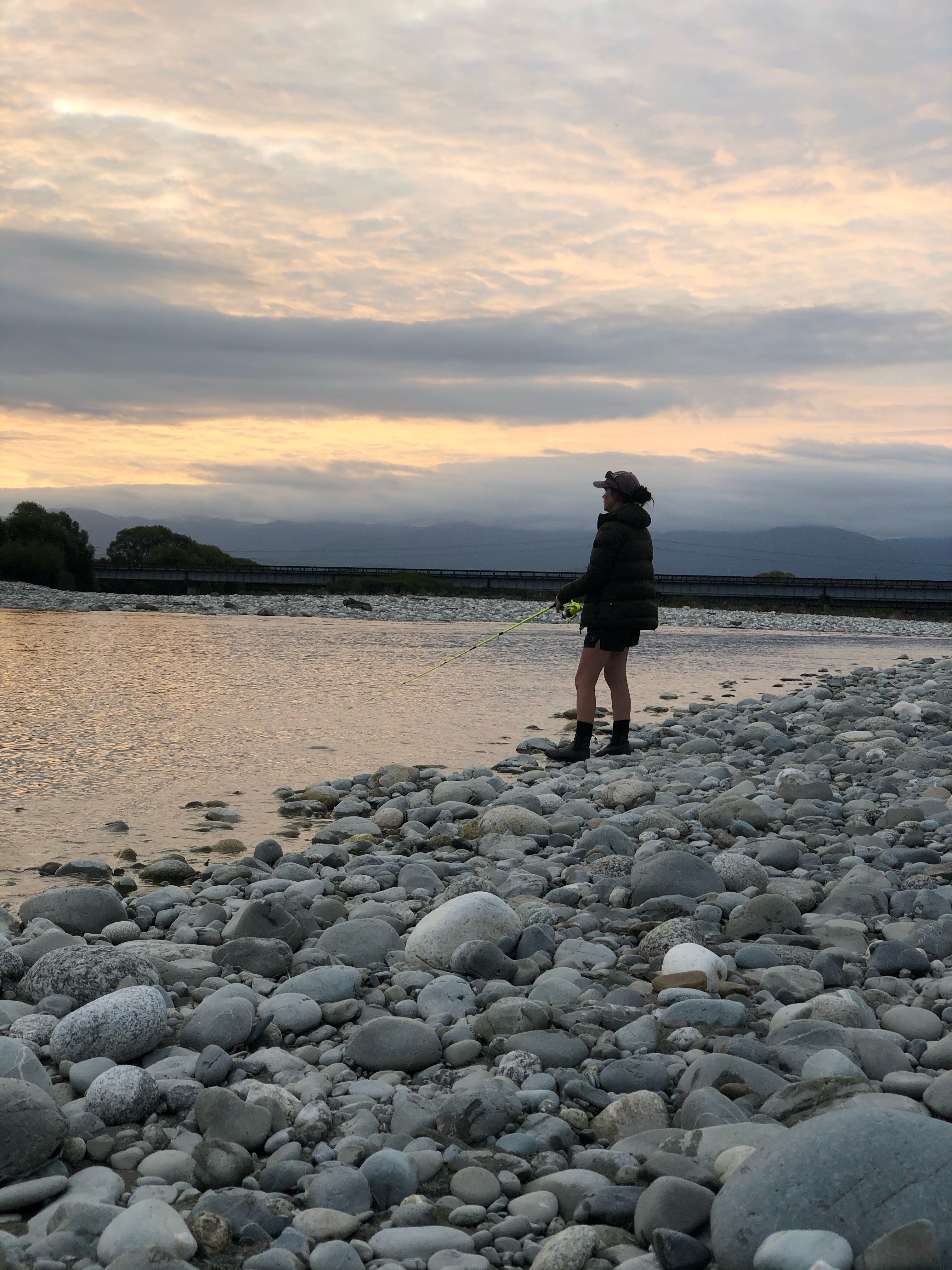 Ros McCann out for a evening fish. (Photo Simon Theobald)