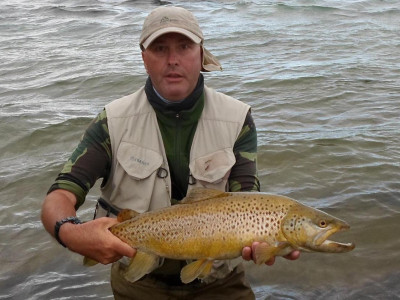 Stephen Flint with a well deserved Hamurana summer brown