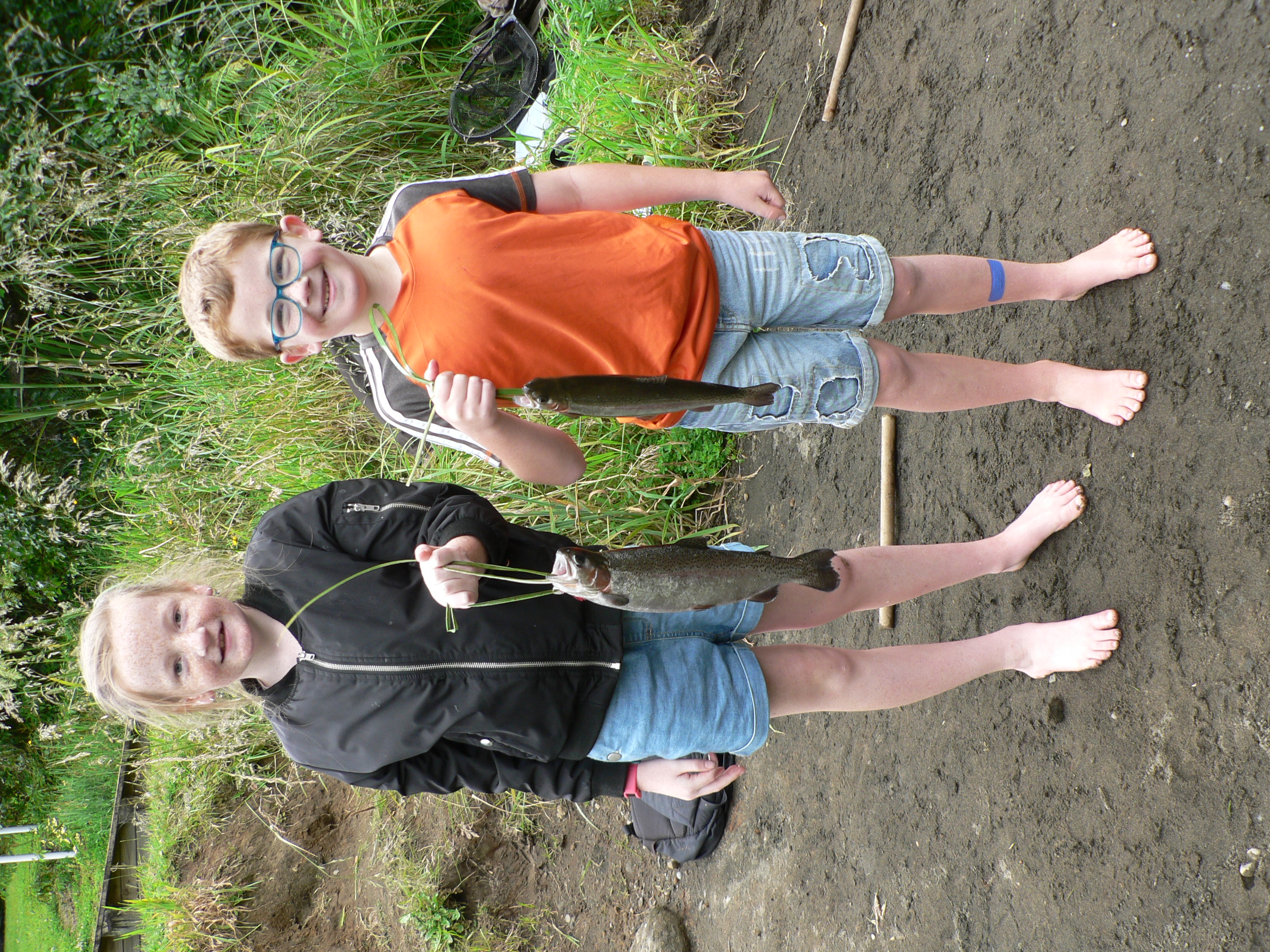 TRL3Dec2020. Emaleigh Campbell Walsh with their catch at the Stratford kids trout fishing day.