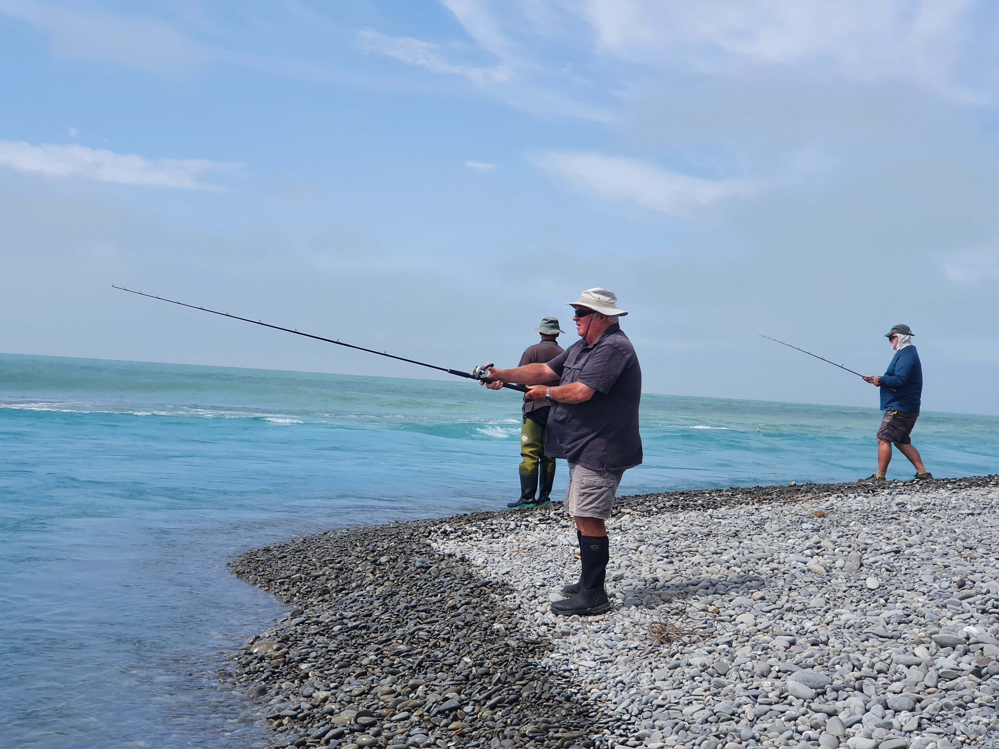 Photo 3 Anglers salmon fishing at the Rakaia mouth