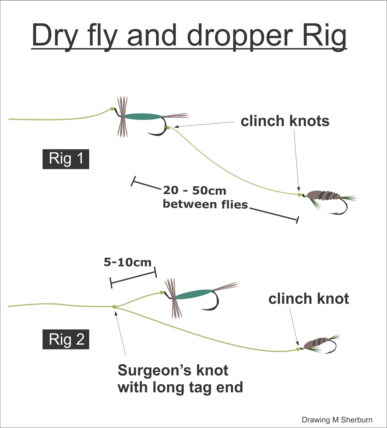 dry fly and dropper