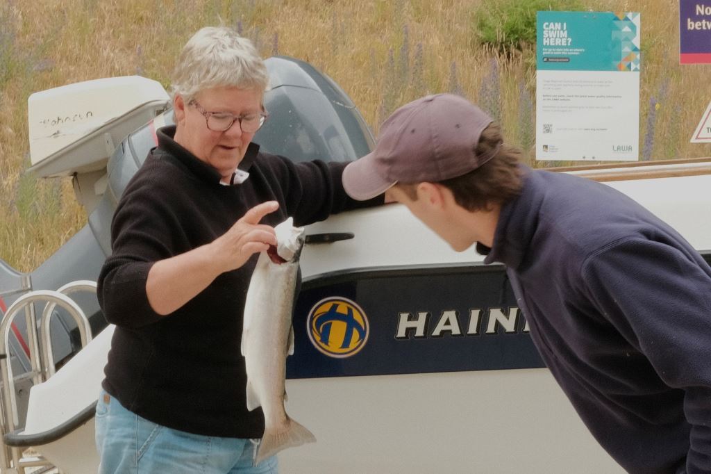 Paddy Anne Pemberton and Blake Harper Hawea Boat ramp 2023