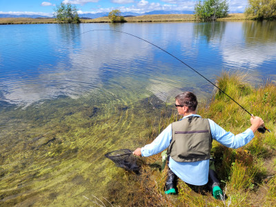 RLcsiJan1 February is a great month for fly fishing at high country tarns photo by Rhys Adams