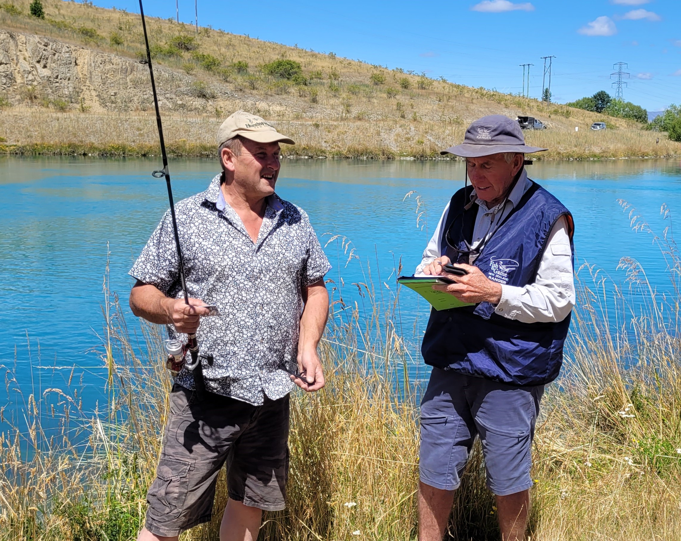 RLcsi3 A Fish Game Ranger on duty at the Ohau B Canal
