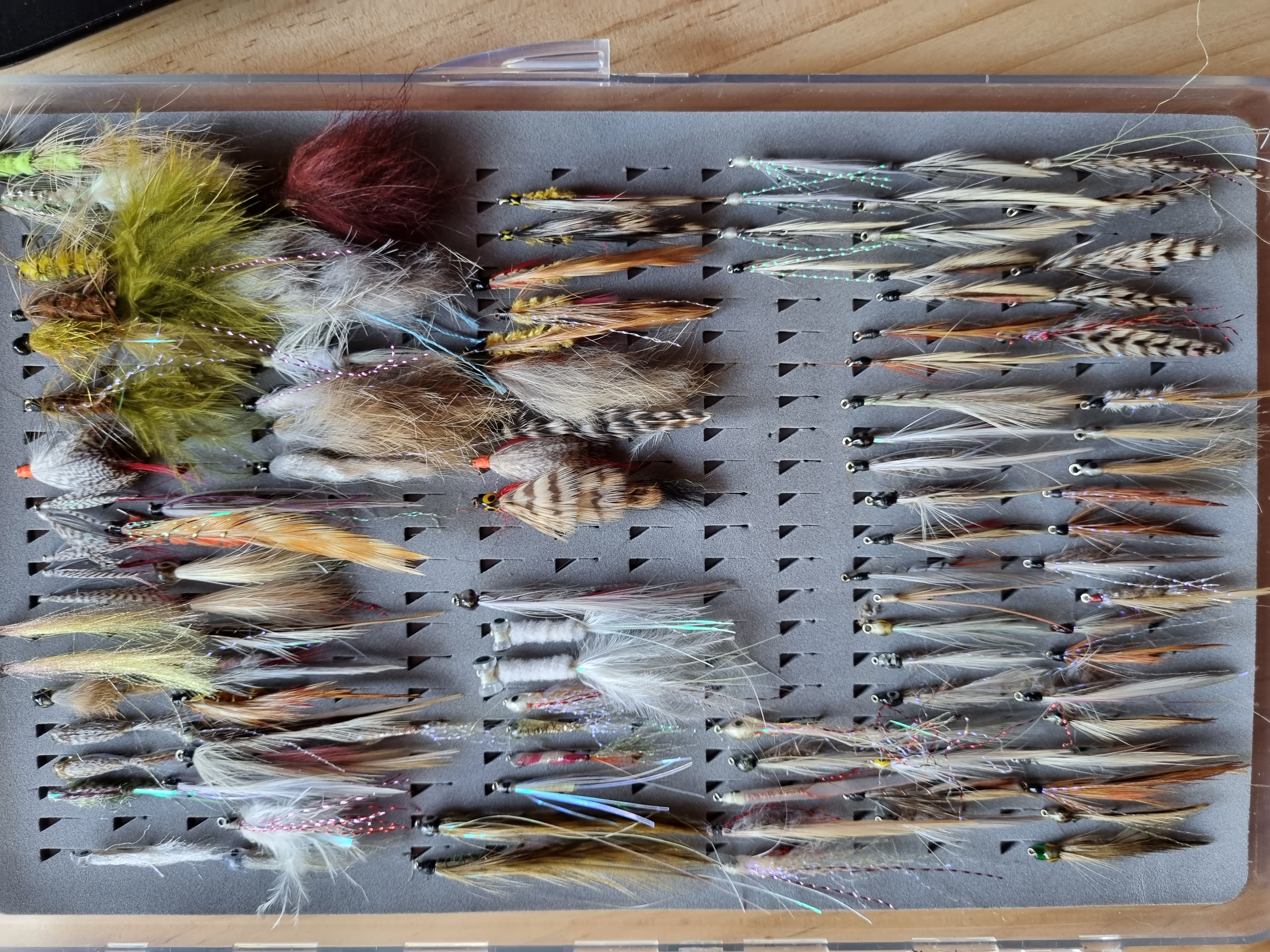 A good range of flies helps in spring when the fish forage for food