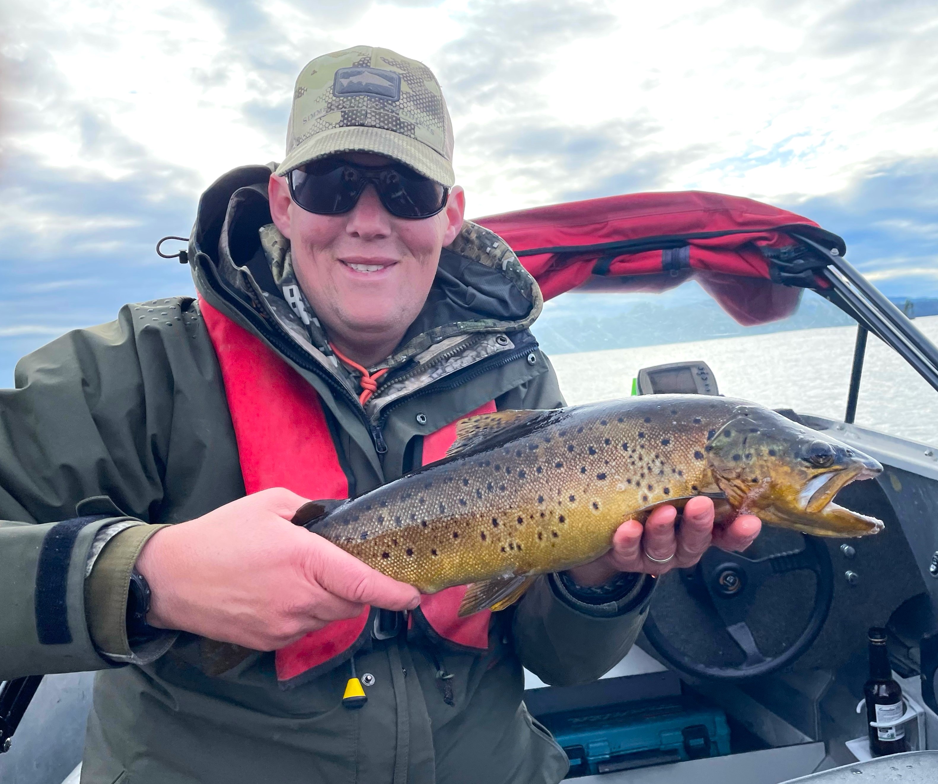 Visiting angler Duncan Watson making use of our great lake fisheries.