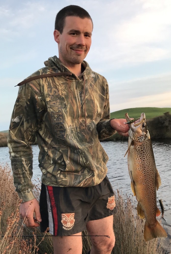 Tom with bibbled lure trout