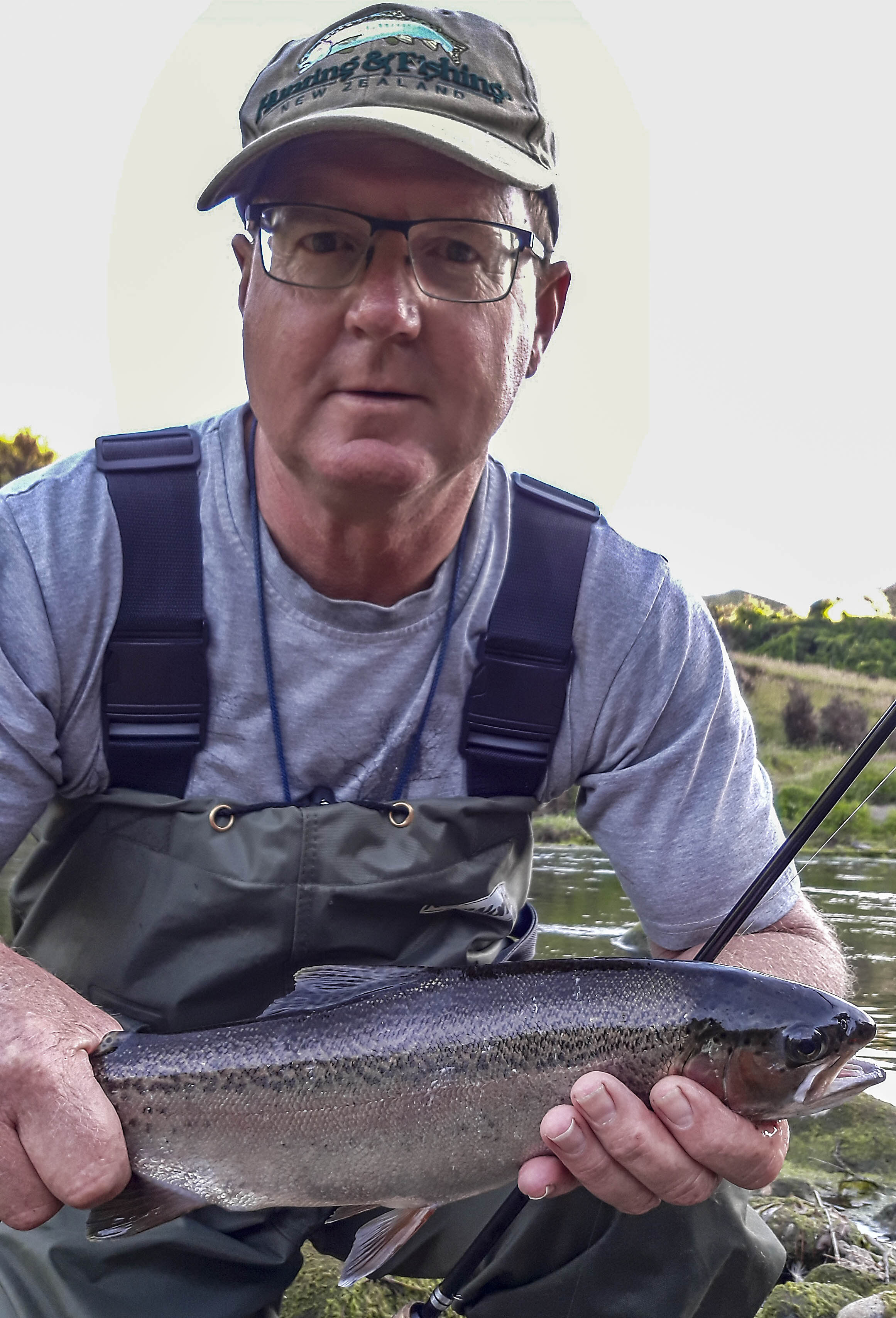 TRL3Jan2020. Robin MacDonald with his hatchery rainbow note adipose fin clip