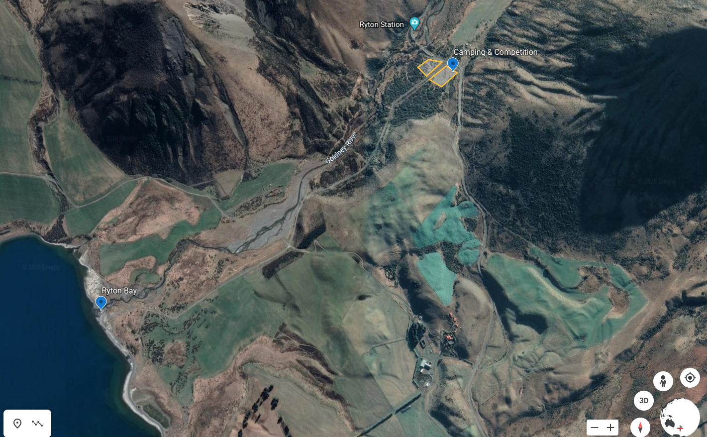 WFR 2 camping and competition area at Lake Coleridge