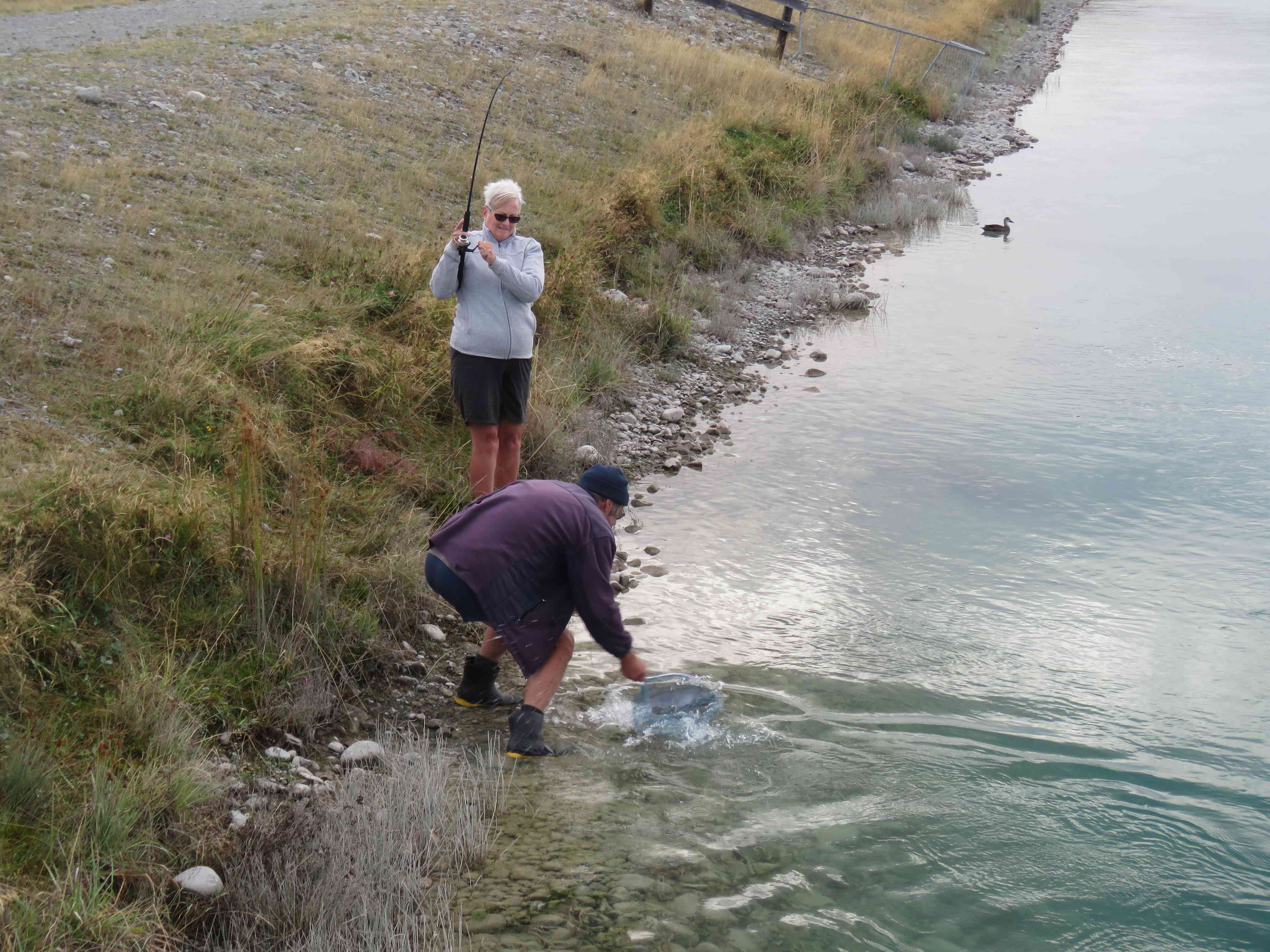 WFR1819.55Elaine Wright lands her salmon credit Rhys Adams