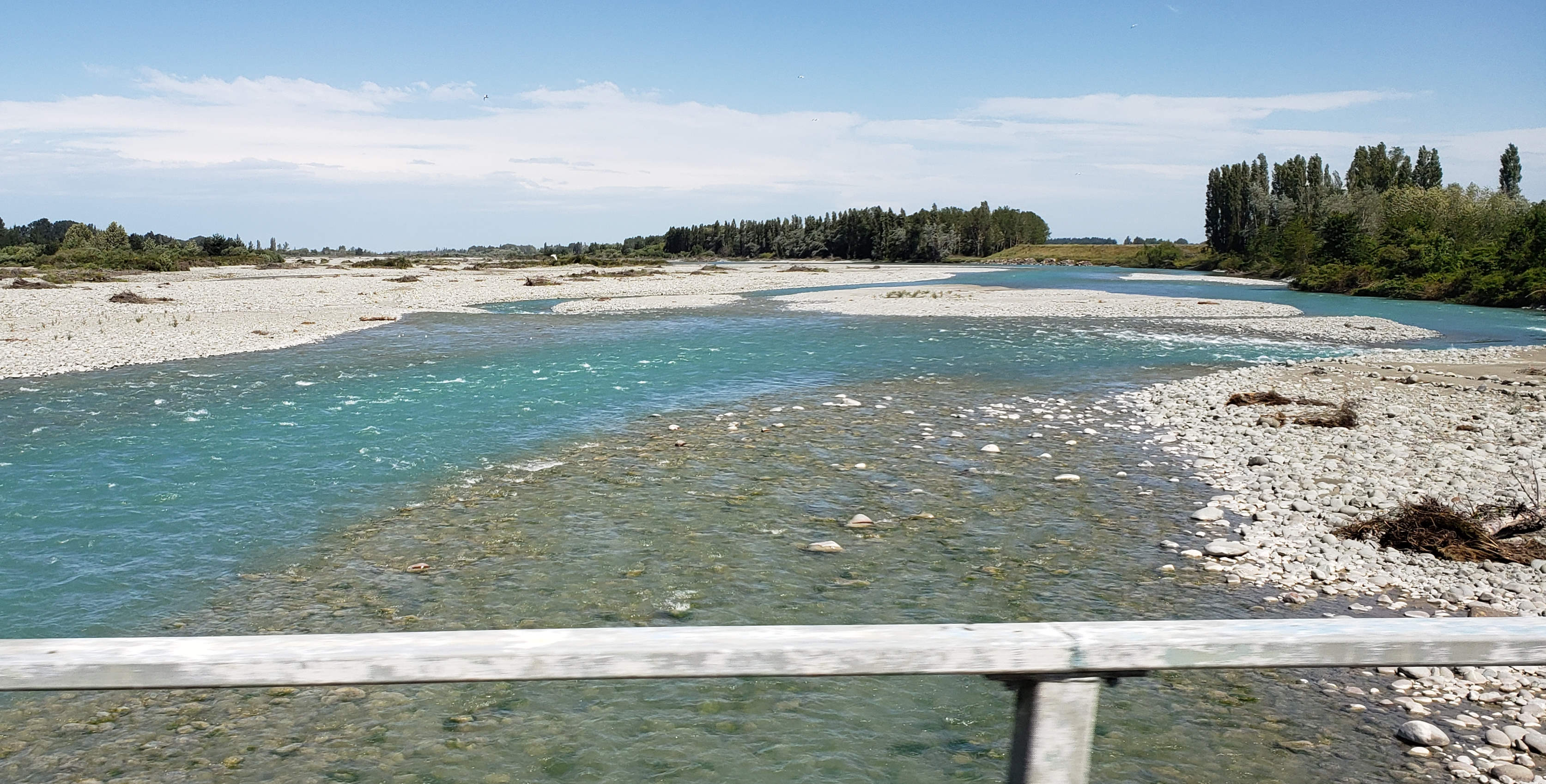 WFR2021.28 Rangitata River clarity at Arundel Bridge with 70 cumecs flow on Klondyke flow recorder 2 12 2020 Credit R Adams