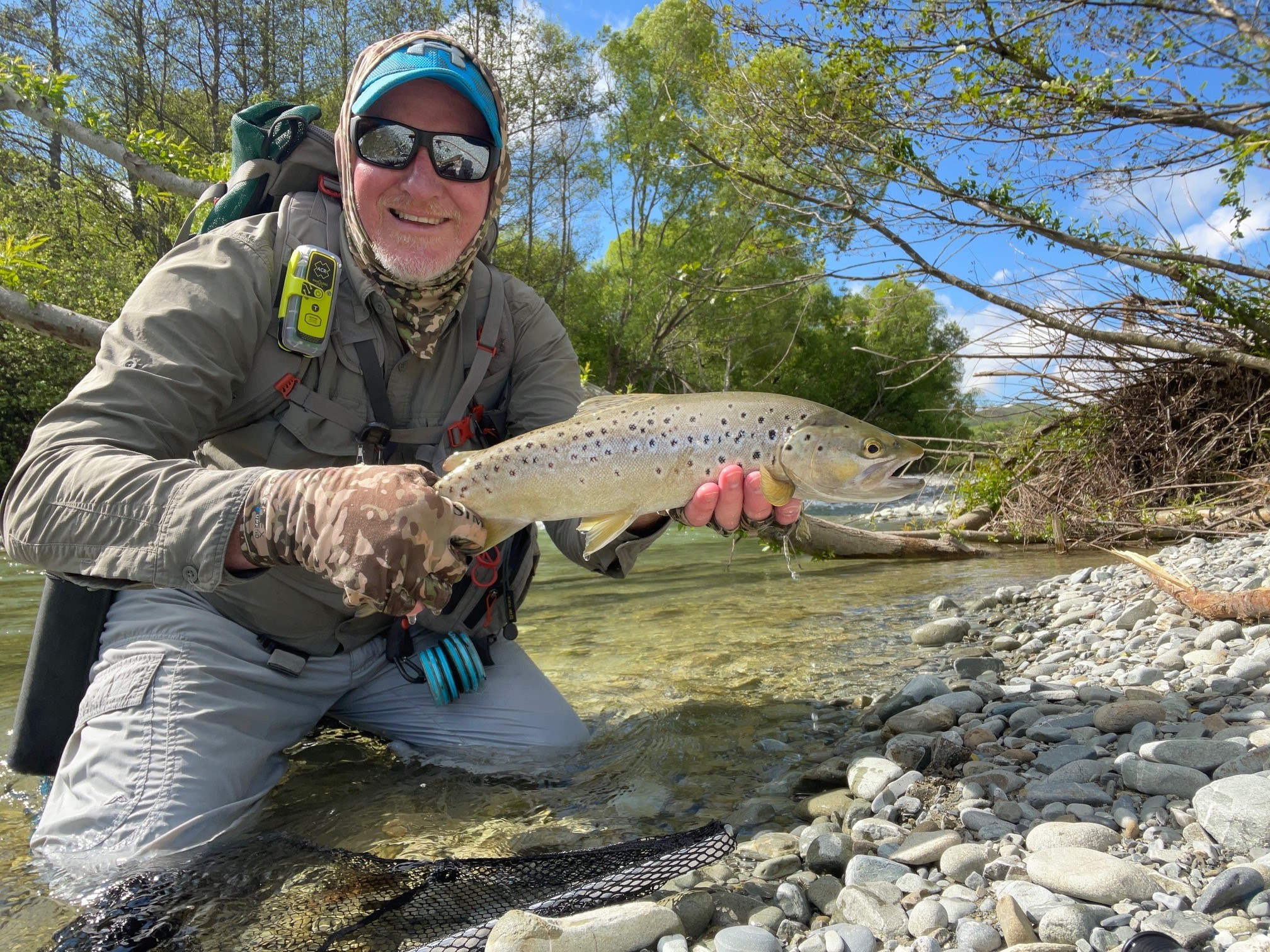 WFR2122.17 Ian Stuart had great success fishing the Opihi Catchment last week Credit I Stuart