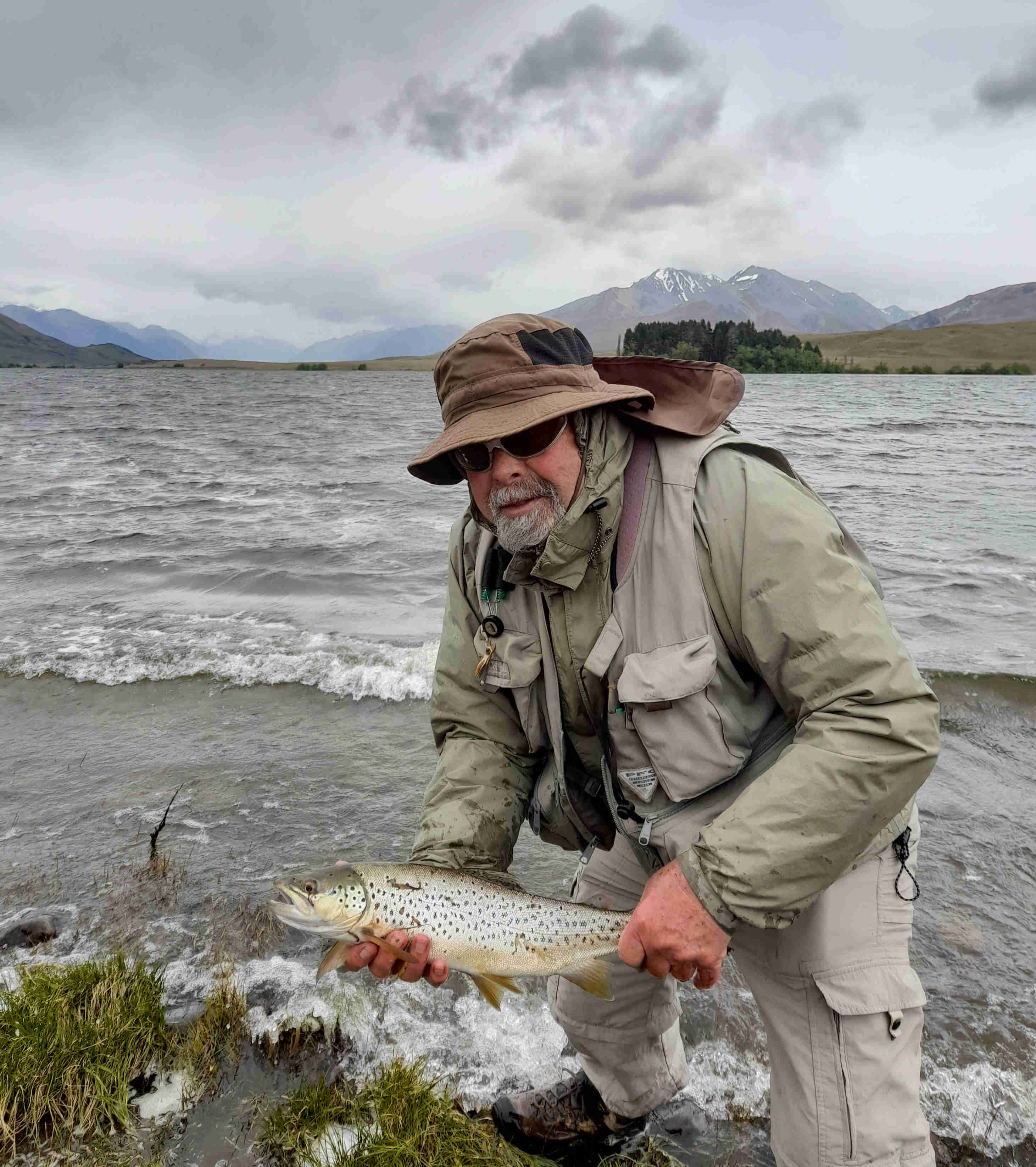 WFR2021.20 Ivan Wilson had some luck surf fishing with a flyrod at Lake Clearwater Credit Hamish Stevens