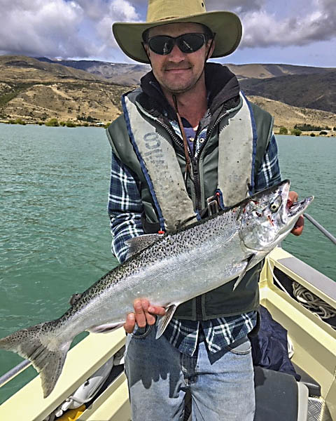 WFR1920.42 Hayden Saunders with his 9 pound Lake Waitaki salmon credit A Saunders 1