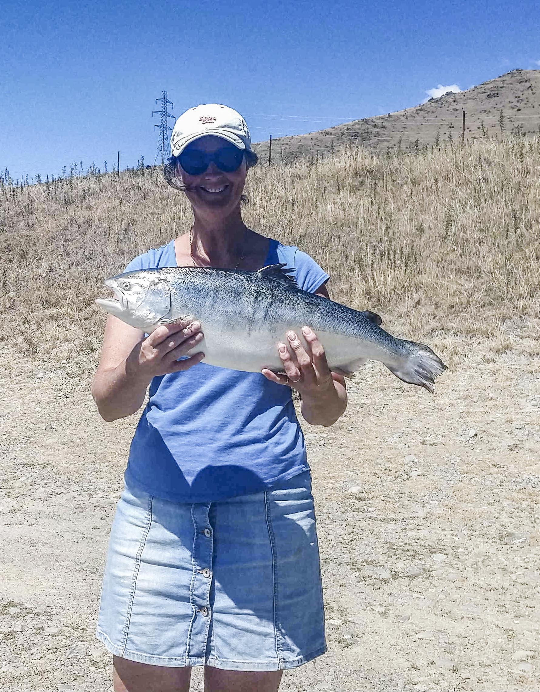 Rosie Leonard with a nice canal salmon 1