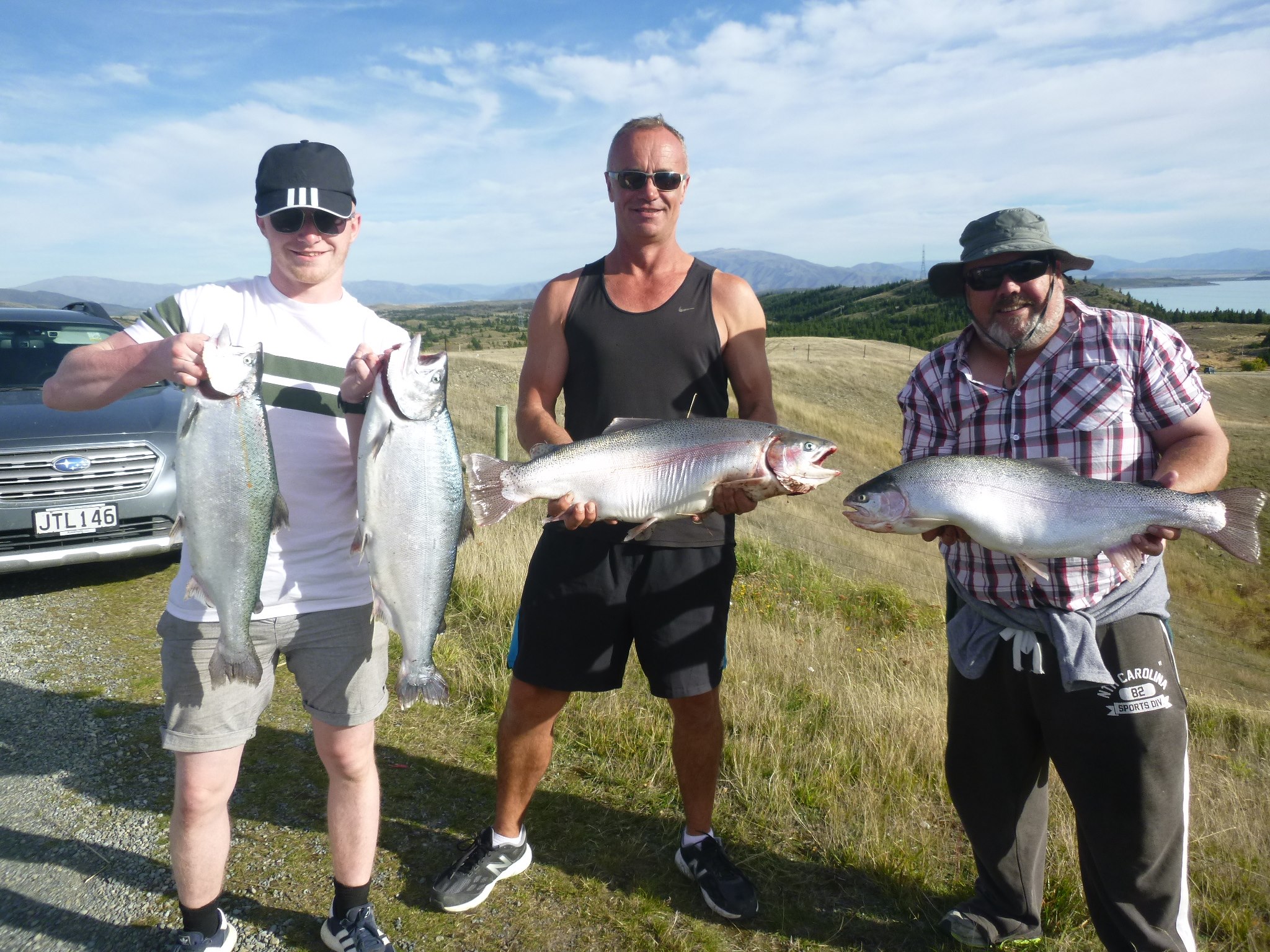 WFR1718.57 L R Jack Hammond Carlos Ferigo Richard French with great success at the Tekapo Canal on Easter Sunday