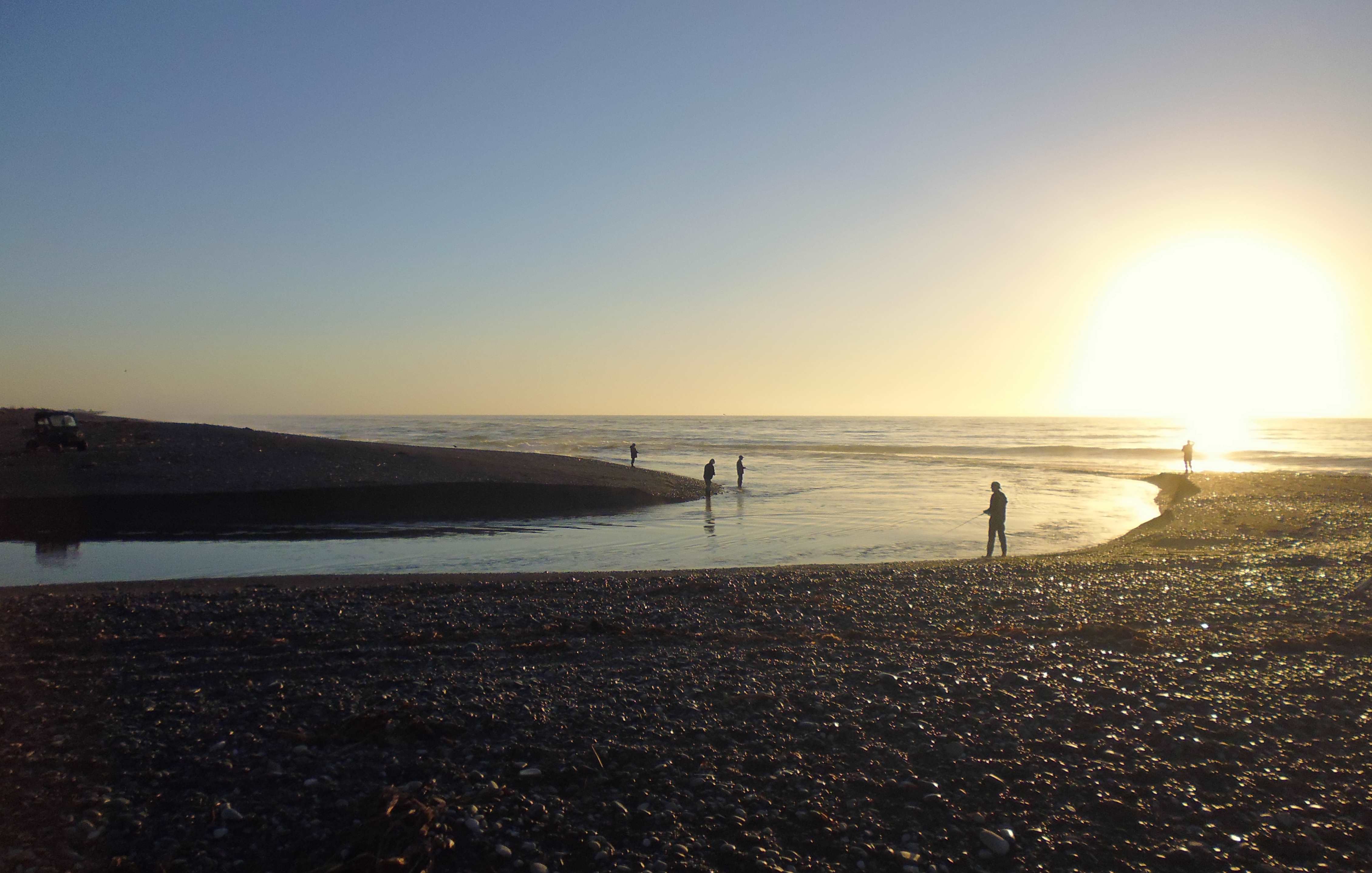 WFR1718.39 The Opihi River mouth at sunrise 09 02 2018