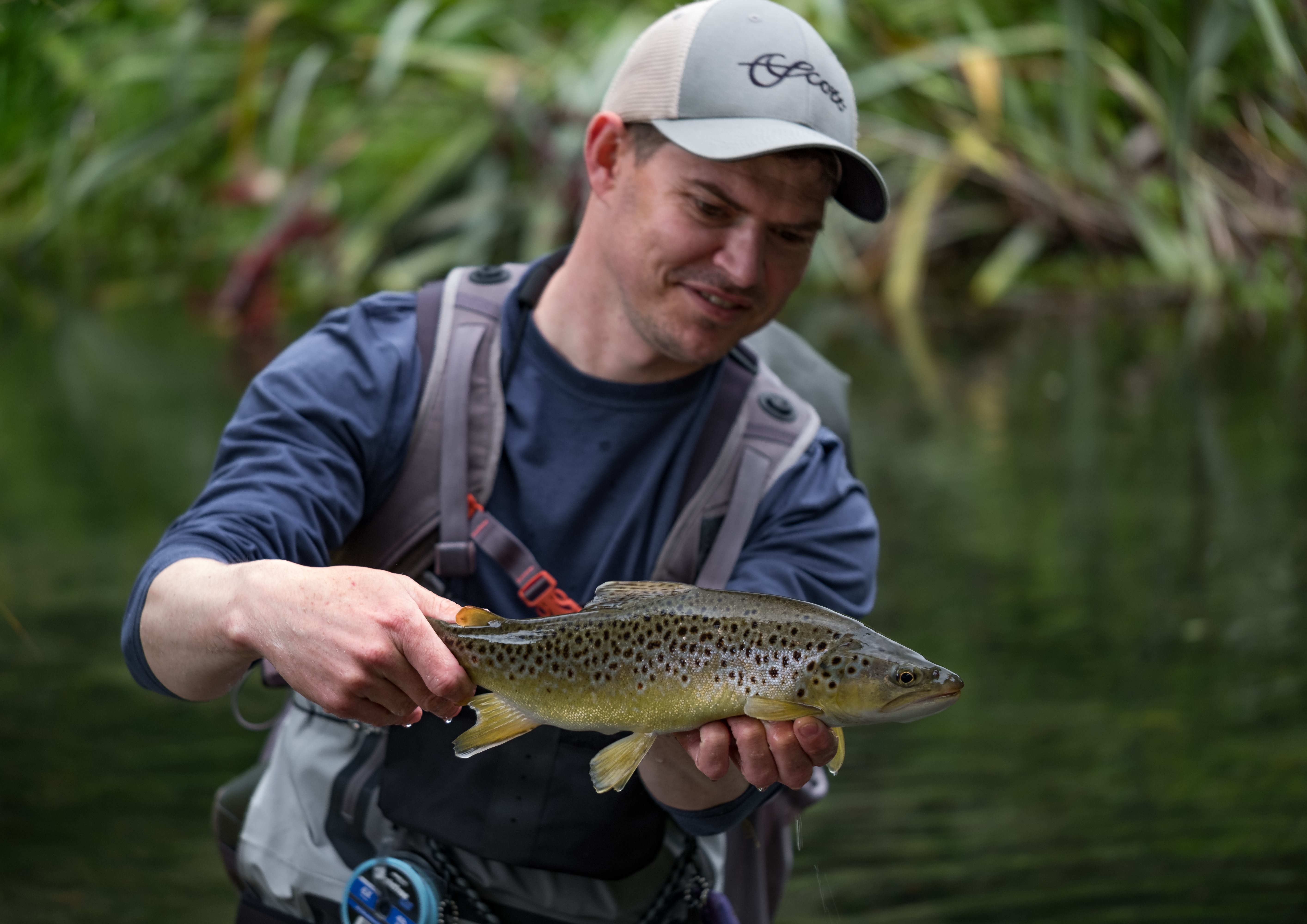 WFR1819.25Kyle Adams displays the second bigest one from Taumatakahu Stream credit R Adams