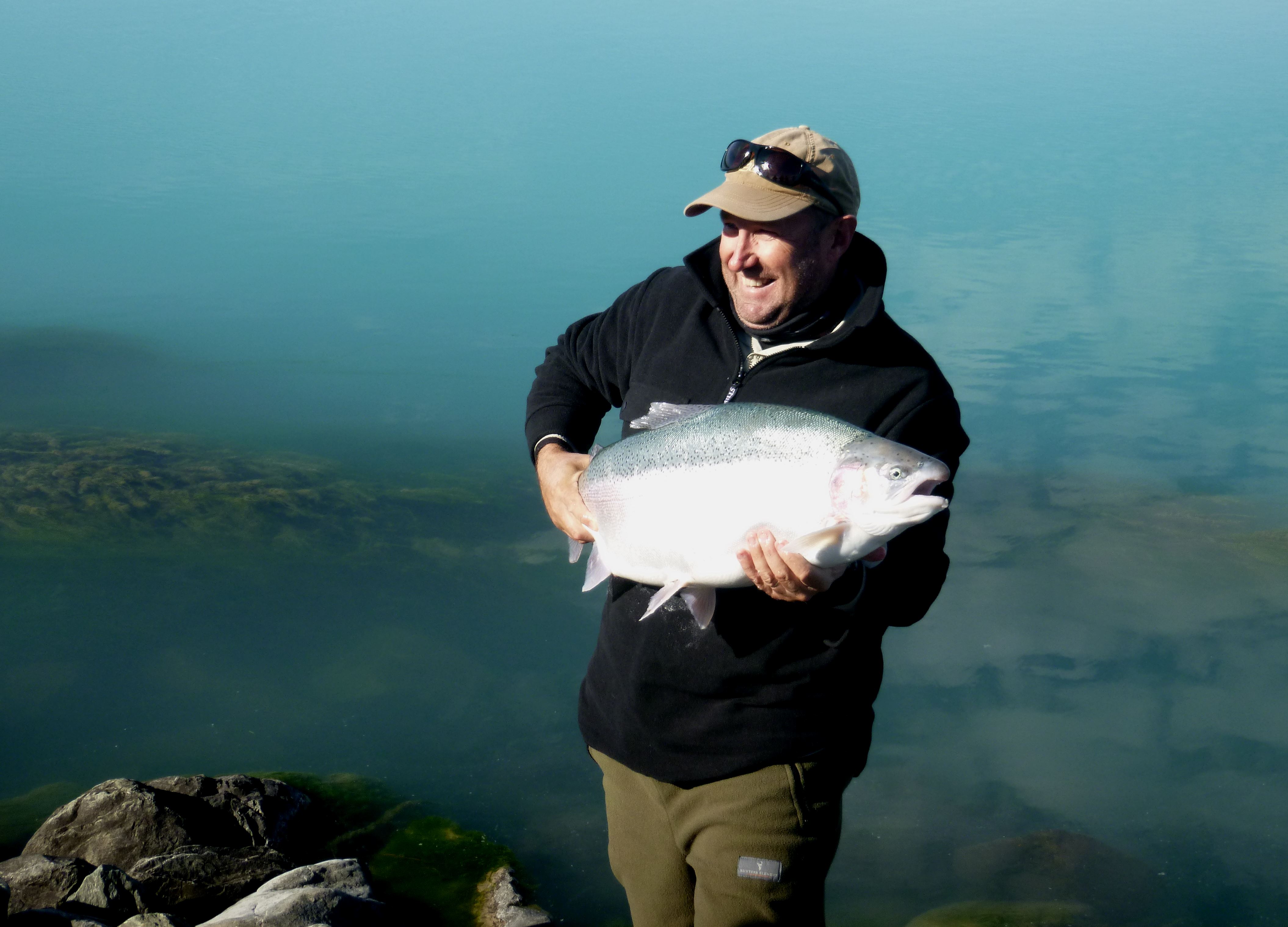 WFR1718.61 Mark Burton 21.5lb on fly Tekapo Canal ANZAC Day